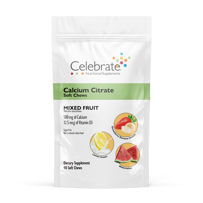 Celebrate Vitamins Bariatric Calcium soft chews in mixed fruit