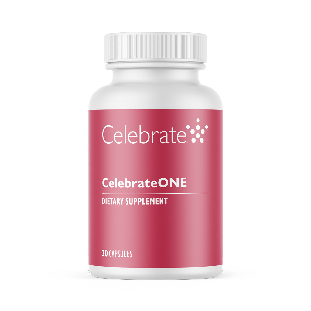 Celebrate Vitamins CelebrateOne Once Daily Bariatric Multivitamin Capsules, 30 count - Bottle on white background