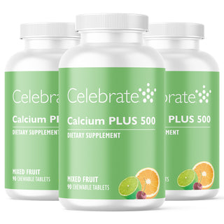 Celebrate Vitamins Calcium PLUS 500 Chewable Tablets, 3 bottles