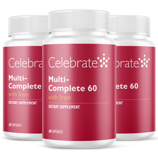 Celebrate Multi-Complete 60 Bariatric Multivitamin with Iron Capsules, 3 bottles