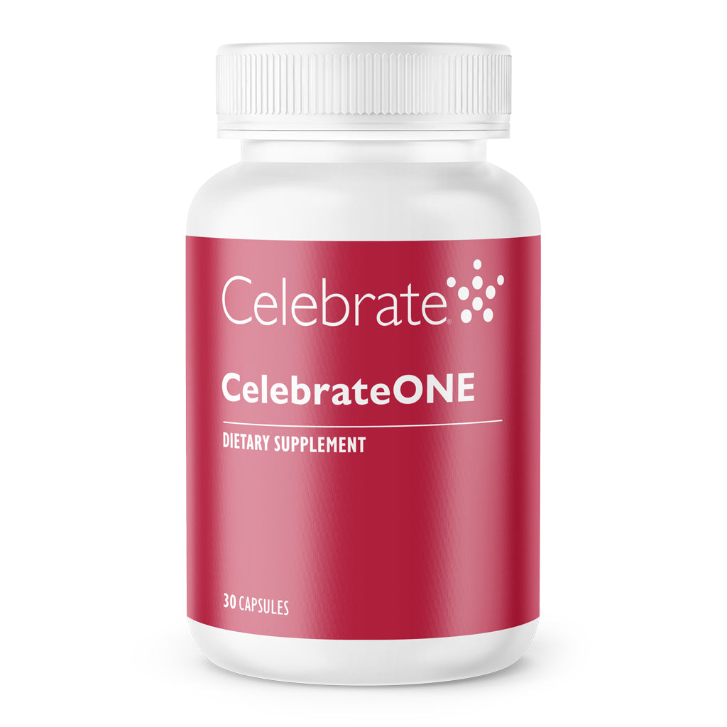 Celebrate Vitamins CelebrateOne Once Daily Bariatric Multivitamin Capsules, 30 count - Bottle on white background