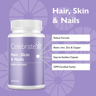 Celebrate Vitamins Hair, Skin, & Nails Supplement - features