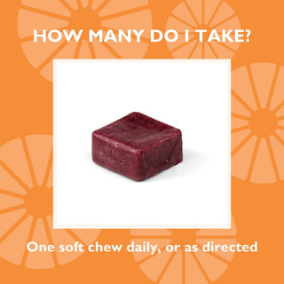 Celebrate Vitamins 45 mg Iron + Vitamin C Soft Chews How To Take Graphic