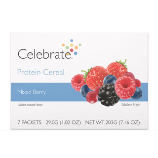 Image of Celebrate Protein Cereal Mixed Berry in a 7 packet box