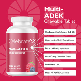 Features of Multi-Adek Vitamin Chewables, Iron Free, Berry Sorbet