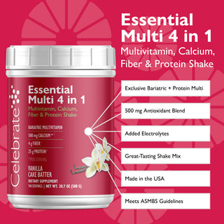 Essential Multi 4 in 1 Multivitamin with Calcium + Protein Powder