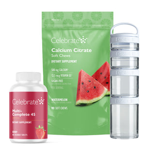 RNY Roux-en-Y gastric bypass kit with Multi-Complete 45 Berry chewable tablets and Watermelon calcium soft chews