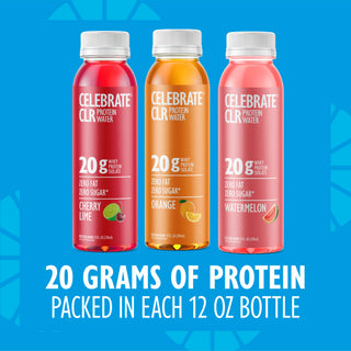 3-Flavor Variety Pack product packaging highlighting the 20g feature on the front label.