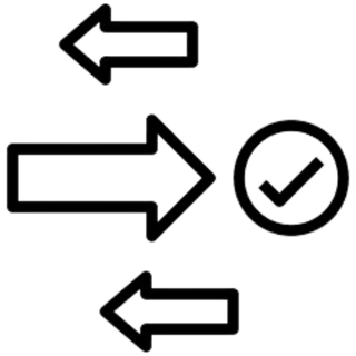 Drawing of arrows depicting ability to change products