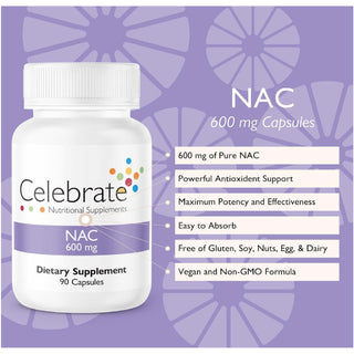 N-Acetyl-L-Cysteine (NAC) Dietary Supplements, Celebrate Vitamins - Key features and benefits image