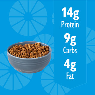 Image of Celebrate Protein Cereal Chocolate Peanut Butter in a bowl showing Nutritional information