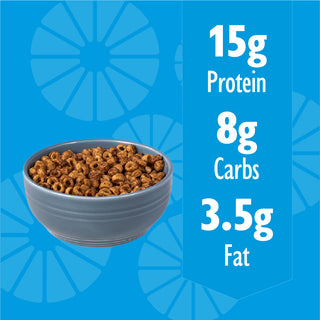 Image of Celebrate Protein Cereal Cinnamon Vanilla in a bowl showing Nutritional information