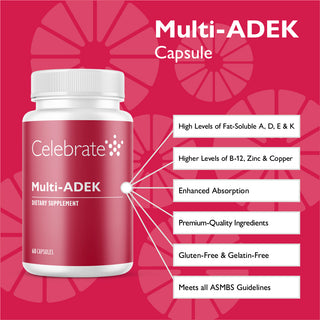 Features and benefits of Celebrate Multi-ADEK capsules