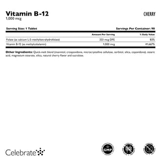 Supplement Facts Vitamin B-12