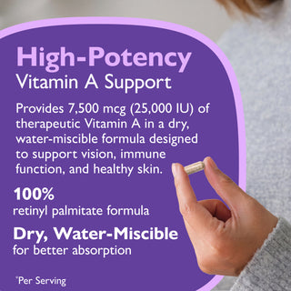 Vitamin A 7,500 mcg (25,000 IU) Capsule