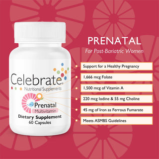 Celebrate Vitamins bariatric prenatal vitamins with folic acid list of product features