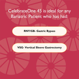 Bariatric surgery types of CelebrateONE 45 bariatric one a day multivitamin with iron capsules, 45mg Iron, 30 count