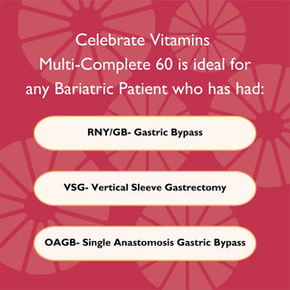 Bariatric surgery types of Multi-Complete 60 bariatric multivitamin with iron, tropical, 180 count