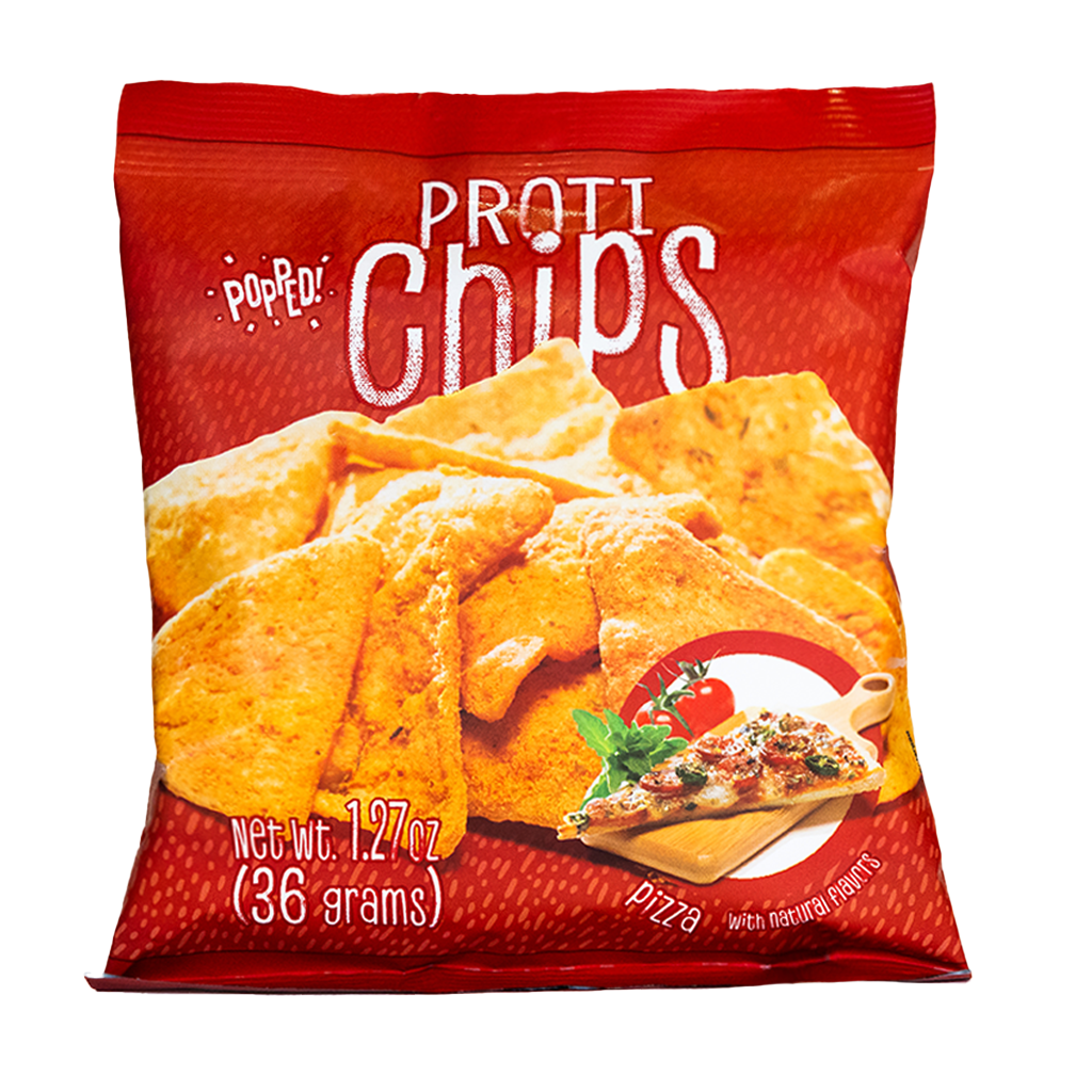 Proti Chips High Protein Chips Pizza flavor - chip bag on white background