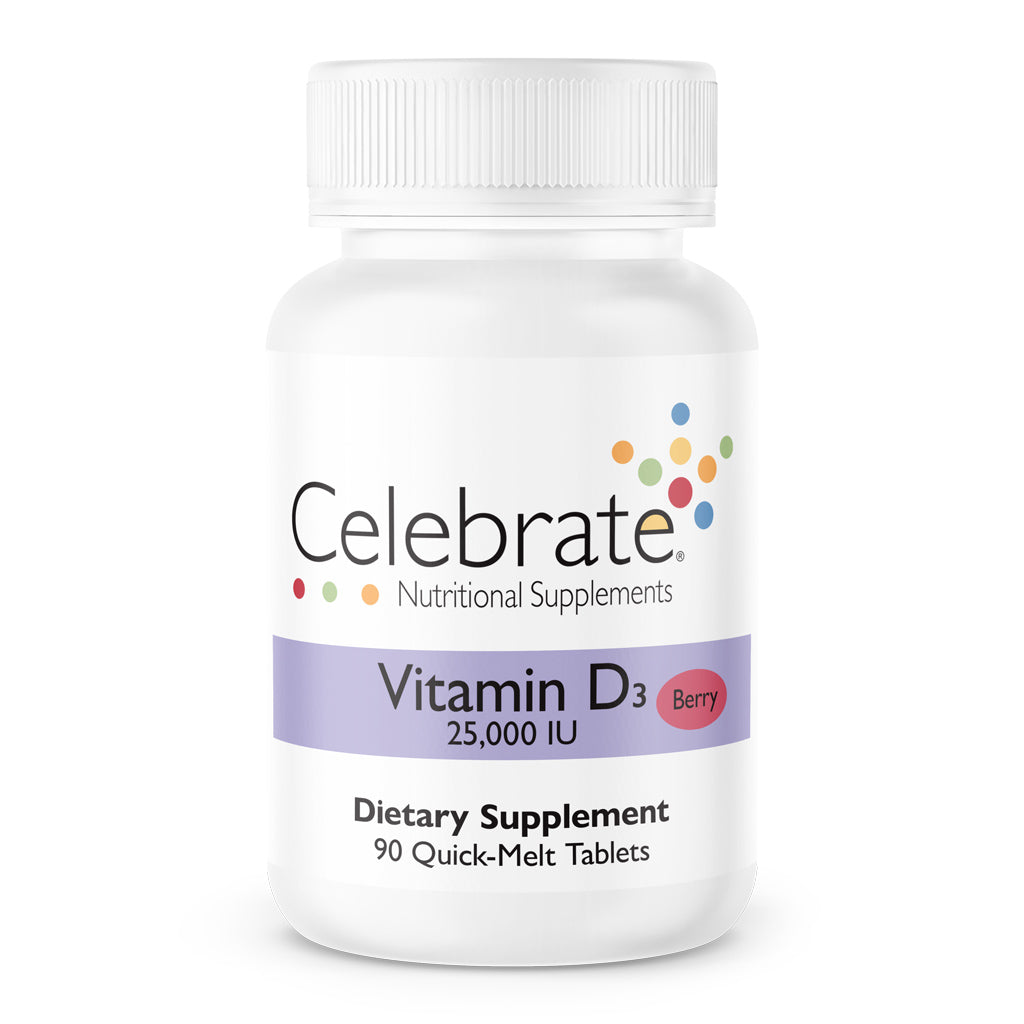 Vitamin d3 25000 iu quick melts, 90 count bottle - Celebrate Vitamins