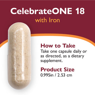Dietary supplement capsule with branding and usage instructions on a red and white background