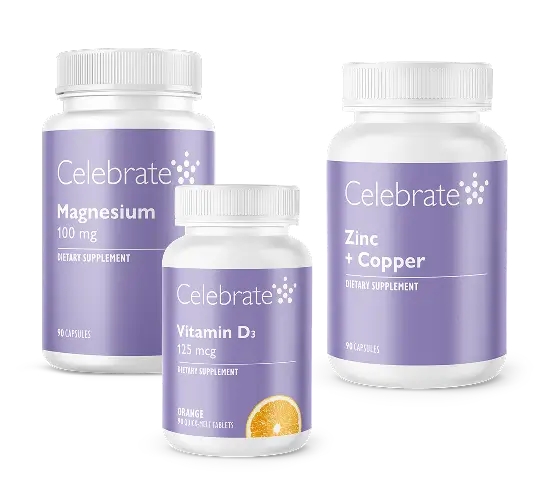 Three Celebrate products