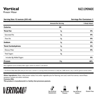 Vertical Clear Protein Water