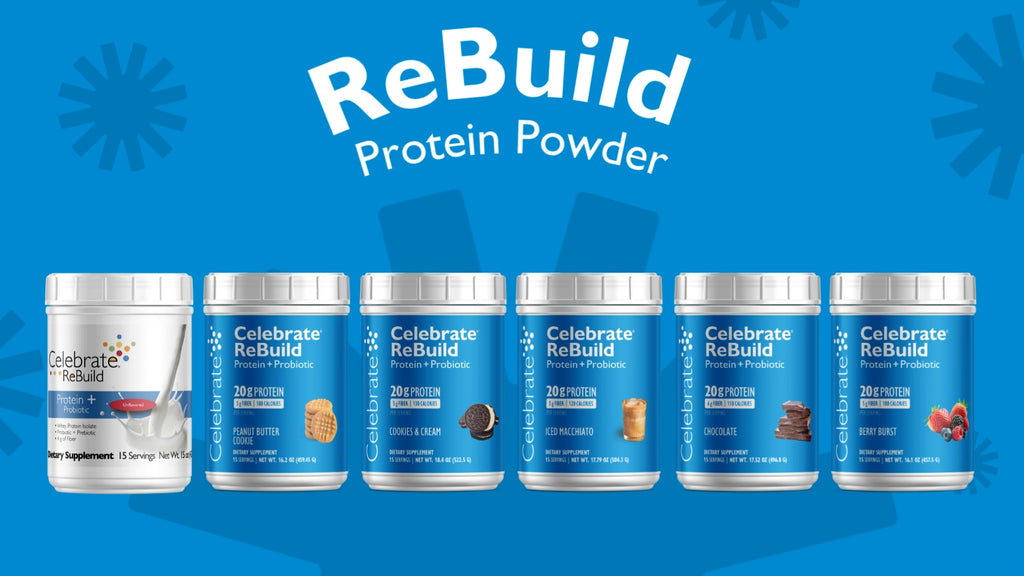 Video Describing Celebrate Vitamins Rebuild Protein plus probiotic shakes