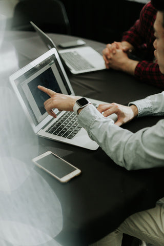 Picture of employee using a laptop