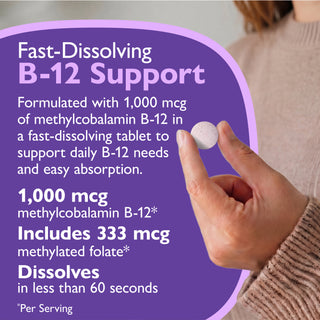 Vitamin B-12 1,000 mcg Quick-Melt Tablet, Cherry