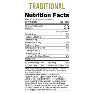 Picture of Wicked Cutz Beef Jerky Chop House Style Flavor Nutrition Facts