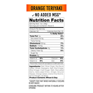 Picture of Wicked Cutz Beef Jerky Orange Teriyaki Flavor Nutrition Facts